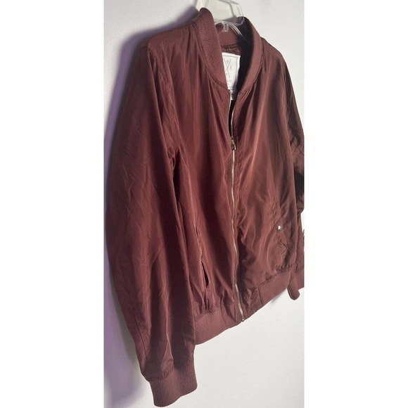 ANGEL KISS Los Angeles ROSE PINK SATIN BOMBER JACKET Size Large 100% POLYESTER - Picture 3 of 10